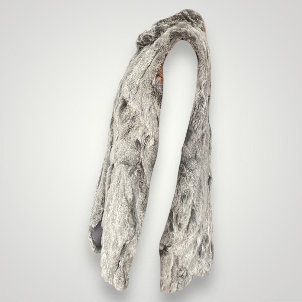 Adrienne Landau Grey Rabbit Fur Vest Jacket 🌪️ - Picture 3 of 8